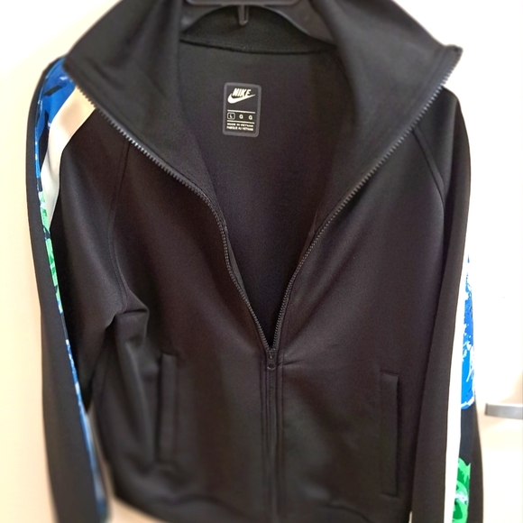 NIKE HIGH NECK FULL ZIP ABSTRACT SLEEVES LARGE TRACK JACKET UNISEX - Picture 8 of 8